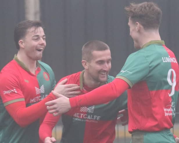 Harrogate Railway got back to winning ways when they put five past Louth Town at Station View. Picture: Craig Dinsdale