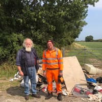 Cllr Warneken helps Green Hammerton tackle fly tipping
