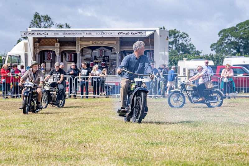 Vintage motorbikes in the main ring