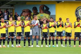 A minute's applause was held prior to Saturday's League Two fixture between Harrogate Town and Morecambe. Pictures: Matt Kirkham
