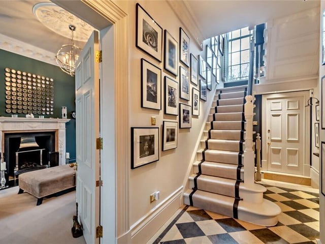 The entrance hallway, with staircase leading up.