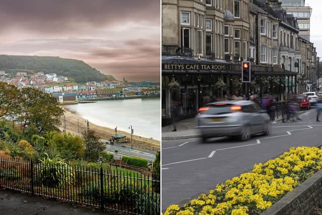 Scarborough, left and Harrogate will soon have town councils operating in each town.