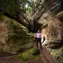 Robert Hunter pictured at Plumpton Rocks, Harrogate. The rocks have reopened after renovation work. Picture by Simon Hulme 3rd September 2022










