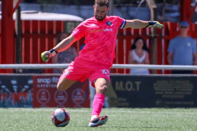 Sulphurites goalkeeper James Belshaw suffered concussion following a heavy landing.