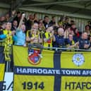 Saturday’s match against Leeds Utd will see at least ten coaches of supporters leaving Harrogate for Elland as part of a whopping total of 4,000 travelling fans. (Picture contributed)