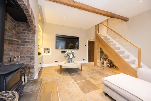 A mix of contemporary and traditional style works well within the farmhouse property.