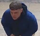 The police are searching for a man after a fraud incident involving the exchange of cash at Sainsbury's in Harrogate