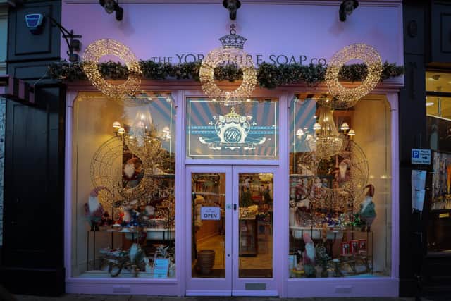 The Medium Shop Winner in the Harrogate Christmas Shop Window Competition 2023 - The Yorkshire Soap Company, 1 James Street.  (Picture contributed)