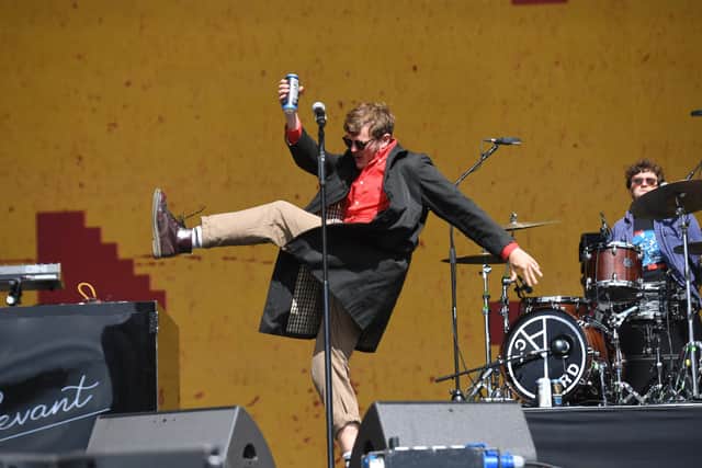 Leeds indie band Yard Act’s James Smith on the main stage at Leeds Festival  2023. (Picture National World/Gerard Binks)