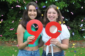 Ilene Andisheh-Tadbir (left) and Bea Nolan (right) of Harrogate Ladies' College celebrating some excellent GCSE results