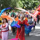 ​Enjoying all that Harrogate has to offer over the summer. 
Harrogate Carnival heading to Valley Gardens.
Picture Gerard Binks.