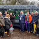 Minibus boost - On hand to perform the ribbon cutting ceremony for Open Country was the Mayor of Harrogate Coun Victoria Oldham, supported by her consort, Robert Windass.