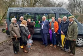 Minibus boost - On hand to perform the ribbon cutting ceremony for Open Country was the Mayor of Harrogate Coun Victoria Oldham, supported by her consort, Robert Windass.