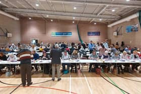 The York and North Yorkshire Mayoral election count gets under way in Northallerton.Picture: LDRS