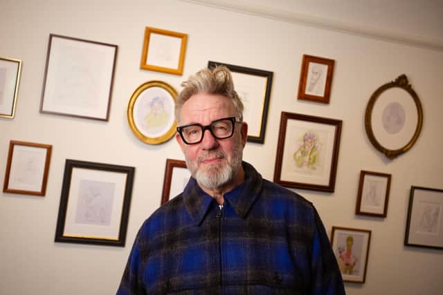 Celebration of working class "nans" - Sheffield artist Pete McKee at his wonderfiully hung new exhibition at RedHouse gallery in Harrogate. (Picture Robin Clewley)