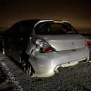 A driver has failed a breath test after losing control and crashing on the A1(M) in the Harrogate district