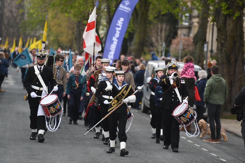 The traditional St George’s Day parade returned to the streets of Harrogate on Sunday