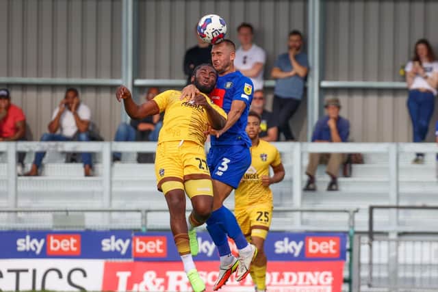 Joe Mattock produced a man-of-the-match display during Harrogate Town's 2-1 defeat at Sutton United. Picture: Matt Kirkham
