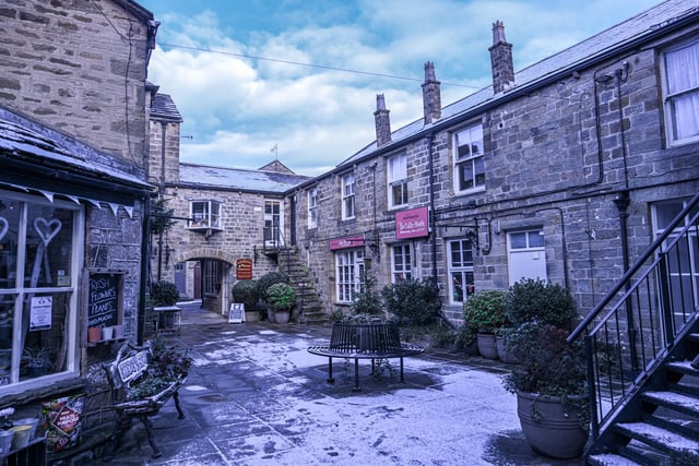 Pictured: Kings Court, in the central shopping area of Pateley Bridge.