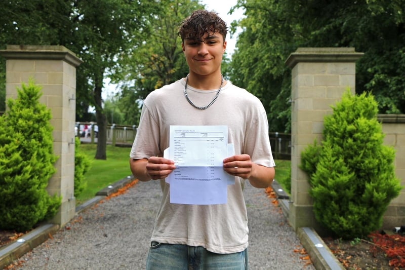 Rhys Wolf, of Ashville College, who achieved ten grade 9's in his GCSE results