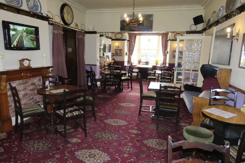 The village pub interior is quite spacious.