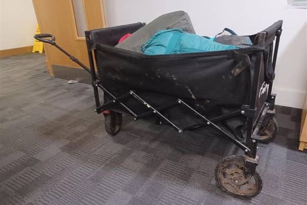 The police are appealing for the public's help after recovering a trolley and a quantity of camping equipment believed to have been stolen from a vehicle in the Harrogate area