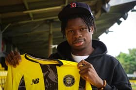 Sam Folarin has signed a new one-year contract at Harrogate Town. Picture: Harrogate Town AFC