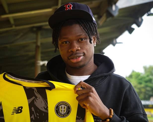Sam Folarin has signed a new one-year contract at Harrogate Town. Picture: Harrogate Town AFC