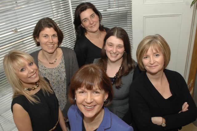 The late Di Burton with the Cicada team in Harrogate in 2012. The Cicada's present director Jane Chamberlain is pictured right.
