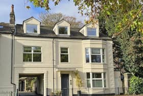 The three-storey townhouse has a choice location in Harrogate.