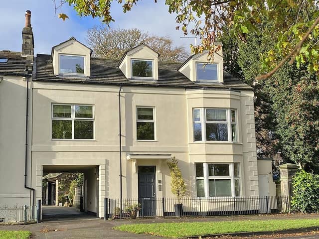 The three-storey townhouse has a choice location in Harrogate.