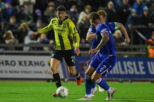 Harrogate Town suffered a first loss in six National League outings when they lost 3-0 to nine-man Carlisle United on Wednesday night. Picture: Matt Kirkham