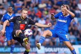 Stephen Dooley in action during Harrogate Town's 2-0 win at Gillingham. Picture: Matt Kirkham