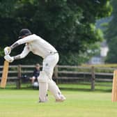 Birstwith CC's Sam Ryan is clean bowled during Saturday's Theakston Nidderdale League clash with West Tanfield. Pictures: Gerard Binks