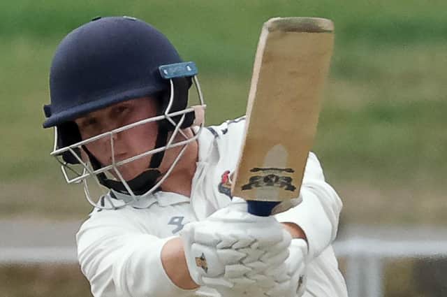 Isaac Light scored 124 off just 100 balls as Harrogate CC beat Acomb in Yorkshire Premier League North. Pictures: Richard Bown