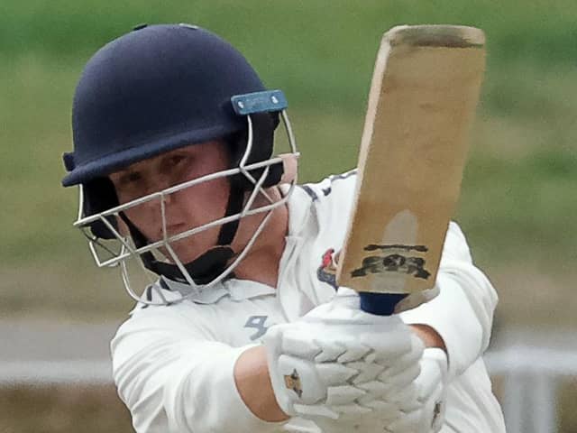 Isaac Light scored 124 off just 100 balls as Harrogate CC beat Acomb in Yorkshire Premier League North. Pictures: Richard Bown