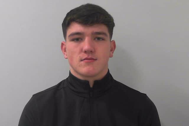Guy Kitching, 21, has been jailed for more than seven years after biting a man's ear during a scuffle in a Harrogate bar