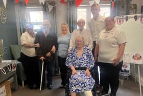 MP Lewis Atkinson with colleagues and residents from HC-One’s Falstone Court and Falstone Manor Care Home