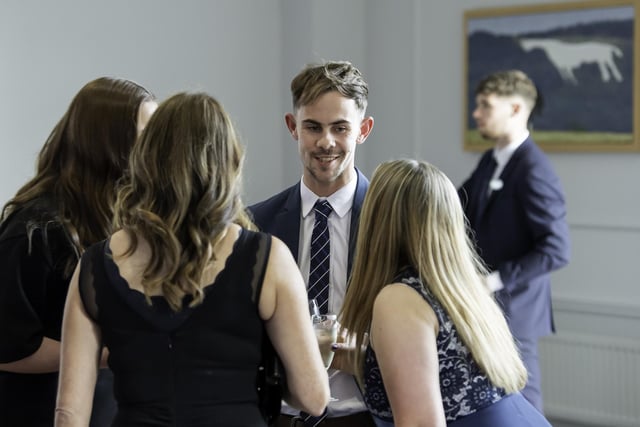 Guests mingle at the awards drinks reception