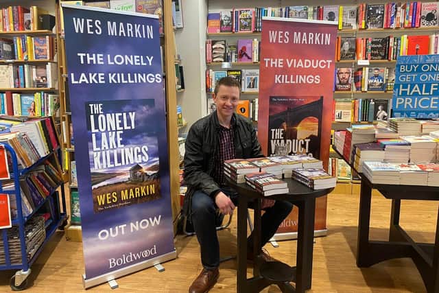Crime author Wes Markin who is doing a book signing at Castlegate Books in Knaresborough.