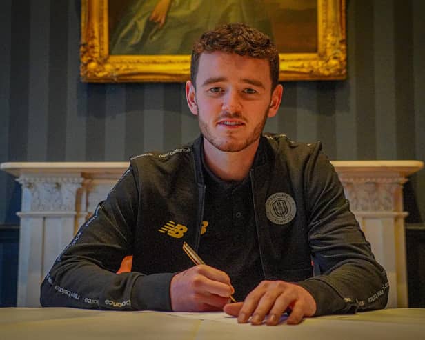 Former Liverpool midfielder Tom Hill has put pen to paper on an 18-month contract at Harrogate Town. Picture: Harrogate Town AFC