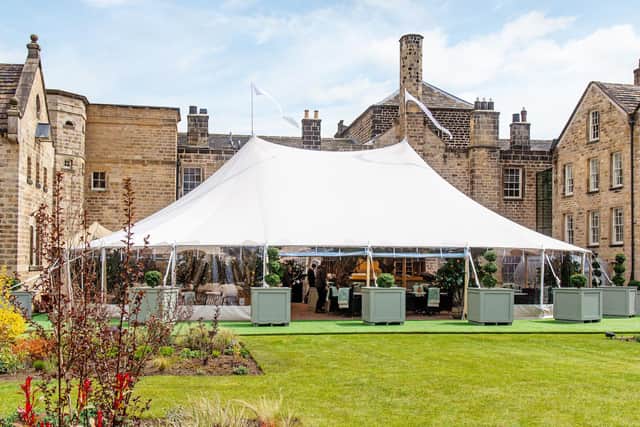 The new Orchard restaurant at Grantley Hall is the ideal setting to enjoy some superb hospitality outside