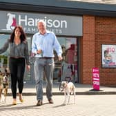 Kristie Faulkner, operations director from Harrison Family Vets, with the company’s managing director, Tim Harrison.