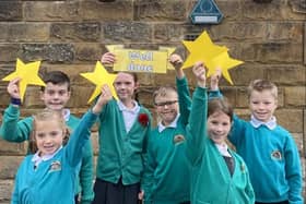 Pupils at Birstwith CE School celebrate their school receiving a 'good' rating after an Ofsted inspection last month.