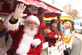 The arrival of Harrogate's action-packed Christmas season will include the Candy Cane Express road train in the town centre. (Picture contributed)