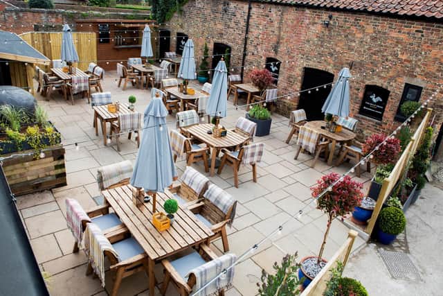 A new beer garden has opened at the historic Wild Swan inn at Minskip in the Harrogate district