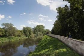 Flood defences in Tadcaster