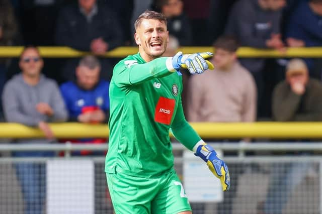 Harrogate Town goalkeeper Pete Jameson joined Hartlepool United on a season-long loan deal in July. Pictures: Matt Kirkham