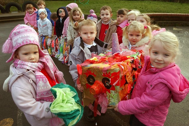 These Boldon Nursery School pupils held their own celebration of the Chinese New Year of the Dog in 2006.