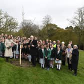 Tree for King Charles III - Pictured at the Valley Gardens are the Rotary Club of Harrogate with its president Mervyn Darby, the Lord-Lieutenant of North Yorkshire, Jo Ropner, and the Charter Mayor of Harrogate, Coun Michael Harrison. (Picture Gerard Binks)